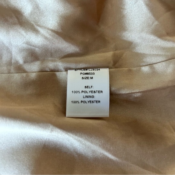 Fringe Cropped Teddy Jacket SZ M - Picture 3 of 5